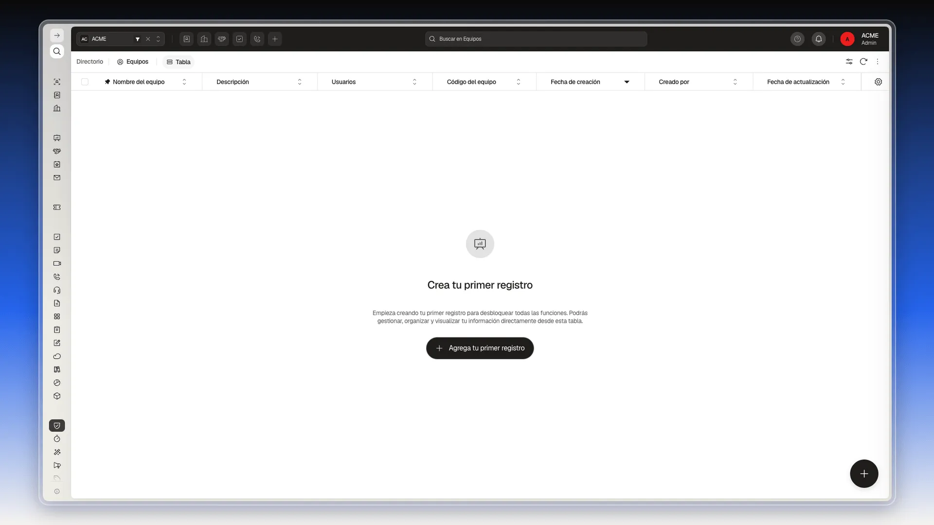 Tabla Equipos de Control de Acceso